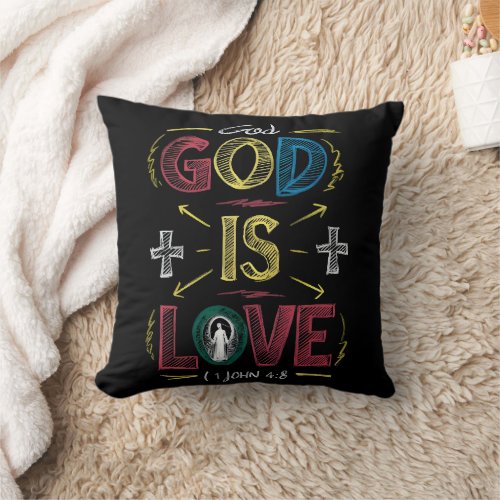 Divine Affirmation God Is Love Throw Pillow