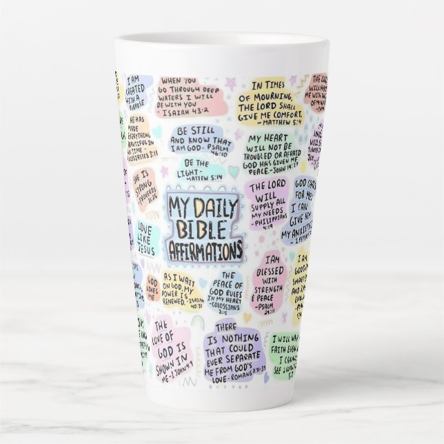  Divine Affirmations  Latte Mug (Front)