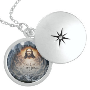 Divine Ascension: The Lord Is My Rock Locket Necklace