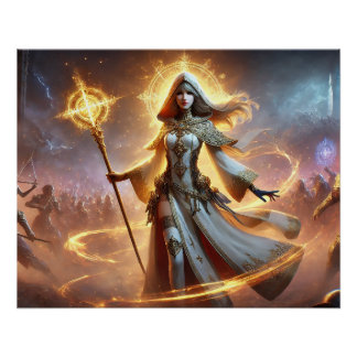 Divine Battle Healer Posters – Strength Compassion