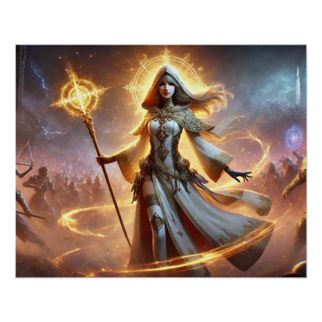 Divine Battle Healer Posters – Strength Compassion (Front)