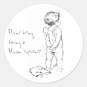 Divine being ....Human cherub sticker