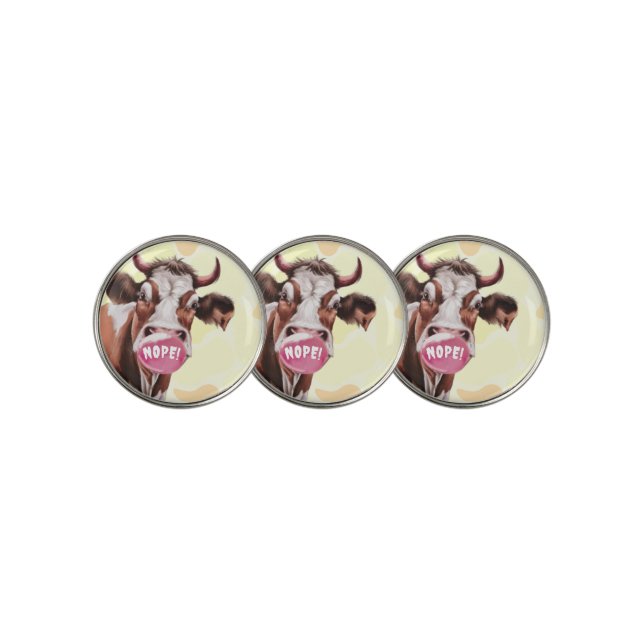 Divine Bovine Make Your Own Custom Golf Ball Marker (3 Up)
