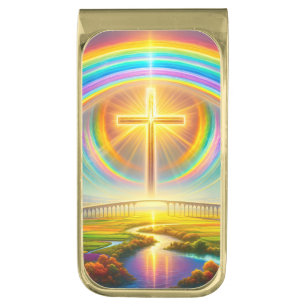 Divine Bridge to Serenity Gold Finish Money Clip