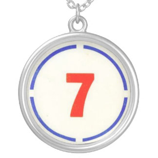 Divine Circle 7-Large Pendant Silver Necklace