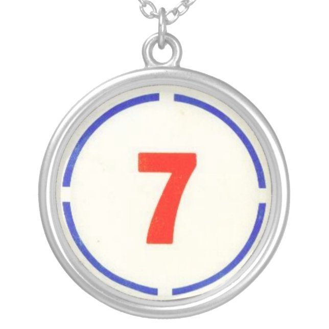 Divine Circle 7-Large Pendant Silver Necklace (Front)