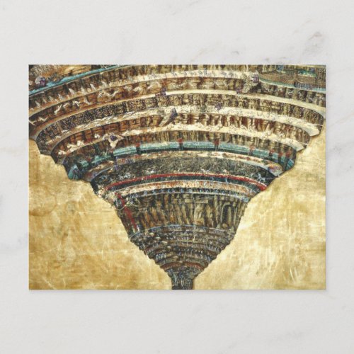 Divine Comedy By Sandro Botticelli Postcard