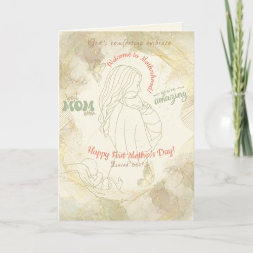 Divine Comfort A New Moms Journey Mothers Day  Holiday Card