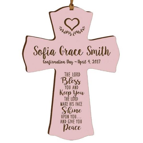Divine Confirmation Day Pink Wooden Ornament