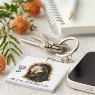 Divine Connection: Draw Near to God Keychain