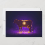 Divine Cow Silhouette | Govardhan Puja Spiritual Holiday Card