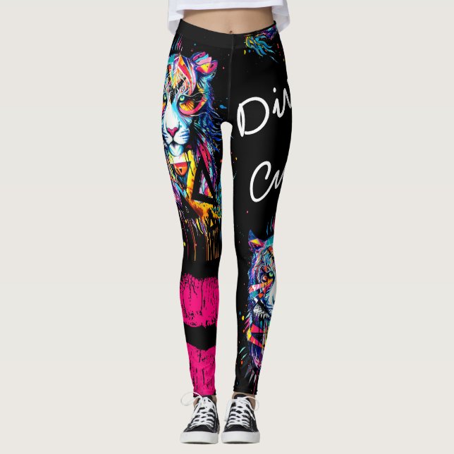 Divine Culture Big Cat Graphic Legging (Front)