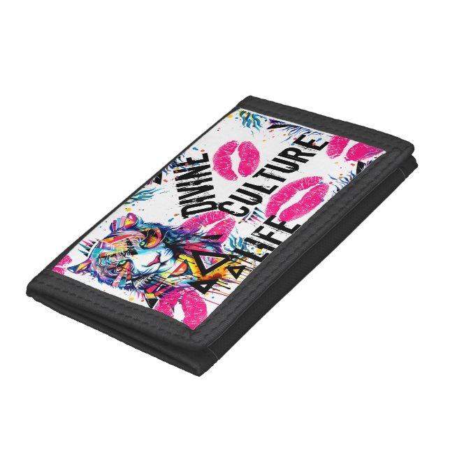 Divine Culture Colorful Big Cat Wallet (Bottom)