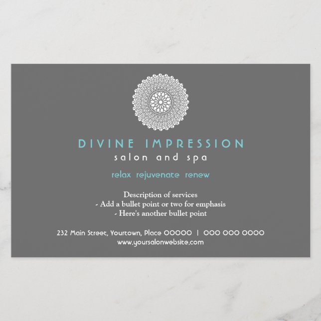 Divine Cyan Impression Horizontal Flyer (Front)