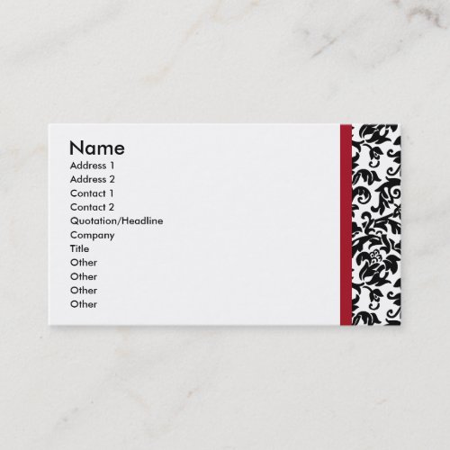 Divine Damask Business Card