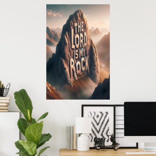Divine Declaration The Lord Is My Rock Poster