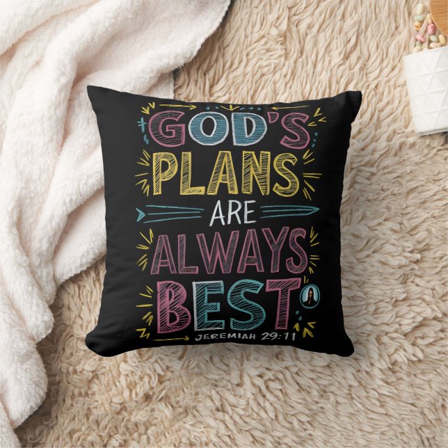 Divine Design: Gods Plans Are Always Best Throw Pillow (Blanket)