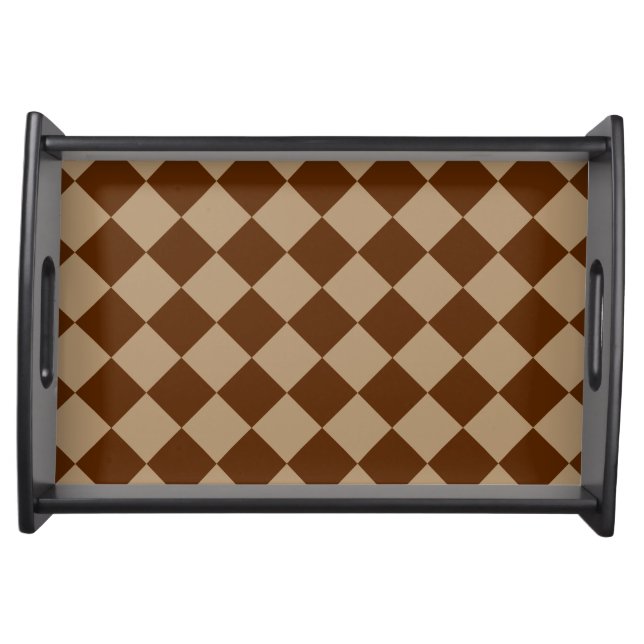Divine Diamond Patterns_Chocolate Mocha Serving Tray (Front)