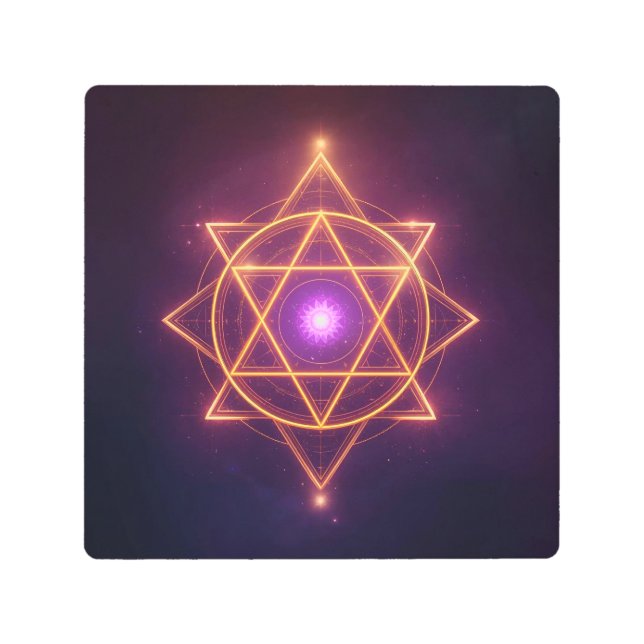 Divine Diwali Energy Flow | ArtivaNest Metal Print (Front)