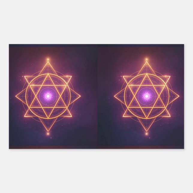 Divine Diwali Energy Flow | ArtivaNest Rectangular Sticker (Front)
