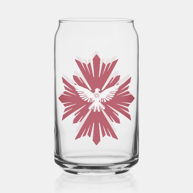 Divine dove of peace can glass (Front)