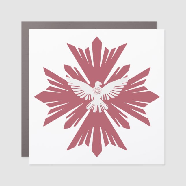 Divine dove of peace car magnet (Front)