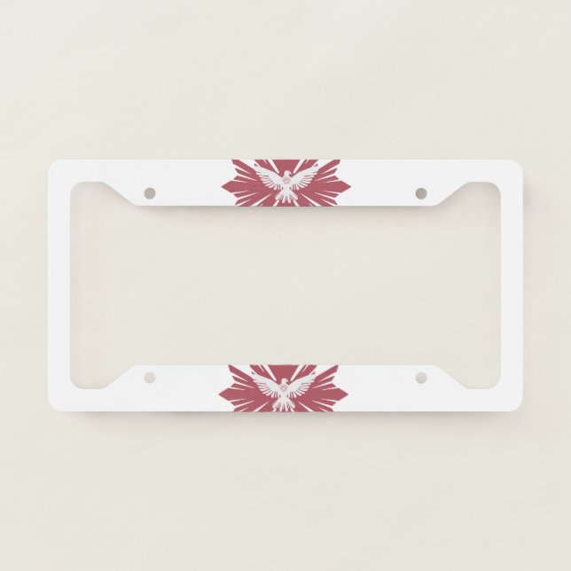 Divine dove of peace license plate frame (Front)