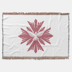 Divine dove of peace throw blanket