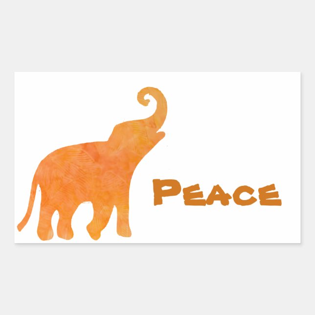 Divine Elephant Rectangular Sticker (Front)