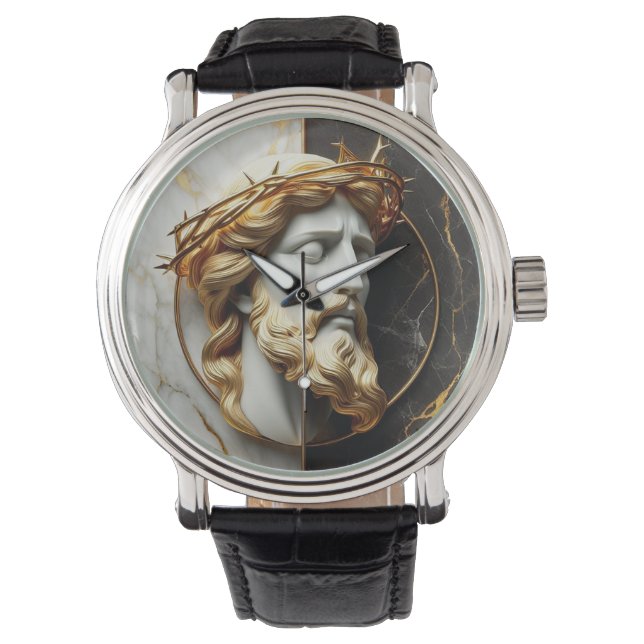 Divine Embellishment Jesus looking in the heavens  Watch (Front)