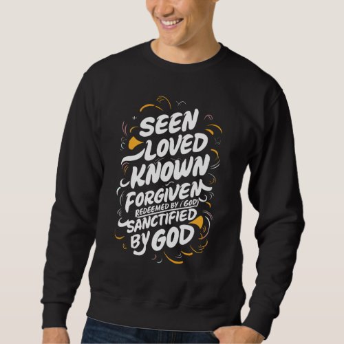 Divine Embrace A Message of Faith and Redemption Sweatshirt