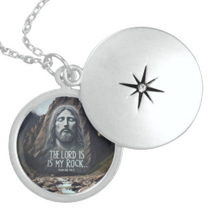 Divine Encounter: Jesus on Mountain Locket Necklace