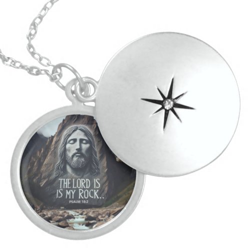 Divine Encounter Jesus on Mountain Locket Necklace