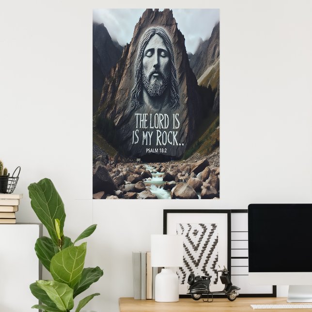 Divine Encounter: Jesus on Mountain Poster (Home Office)