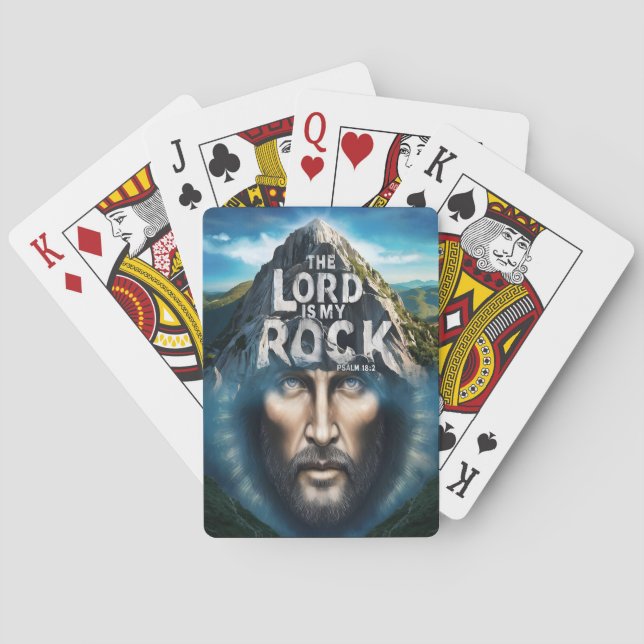 Divine Faith: The Lord Is My Rock Poker Cards (Back)