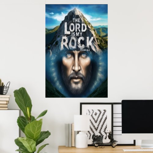 Divine Faith The Lord Is My Rock Poster