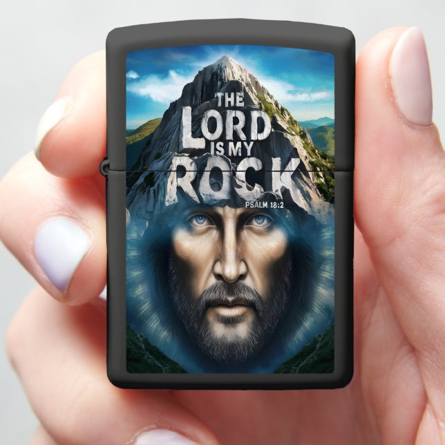Divine Faith: The Lord Is My Rock Zippo Lighter (In Hand)