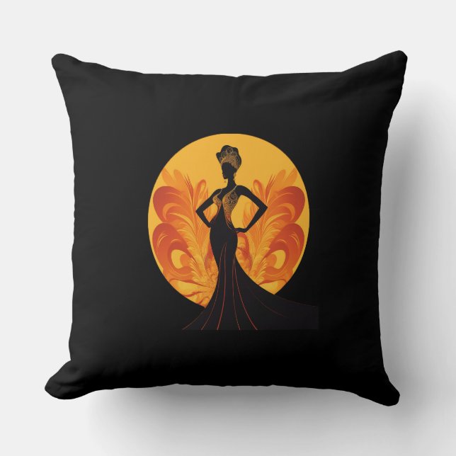 DIVINE FEMININE #4 THROW PILLOW (Front)