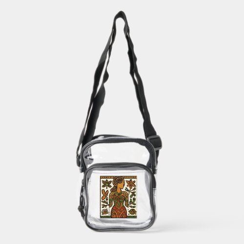 Divine Feminine Earth Goddess Clear Crossbody Bag