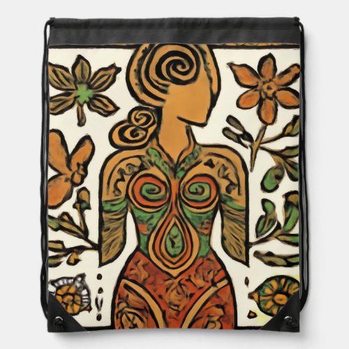 Divine Feminine Earth Goddess Drawstring Bag