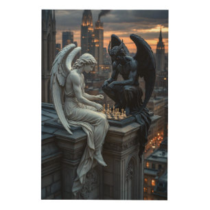 Divine Game at Twilight Wood Wall Art