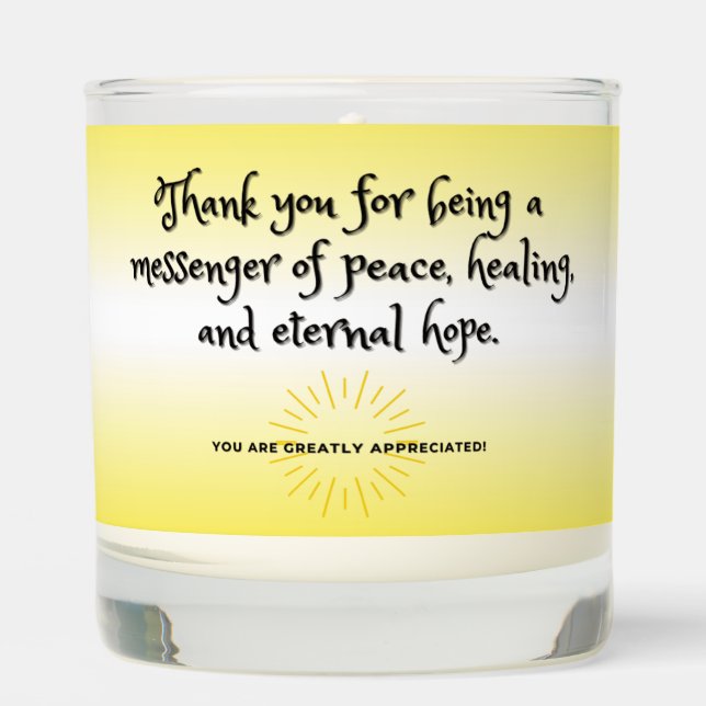 Divine Glow: Spiritual Leader Appreciation Gift 3 Scented Candle (Front)