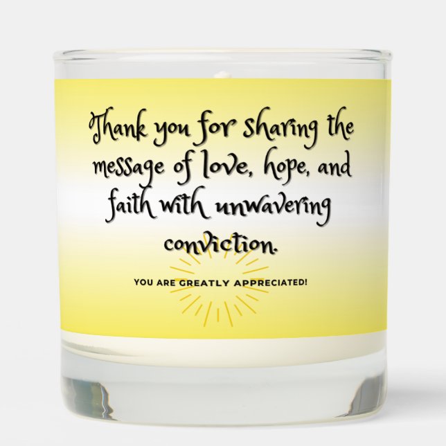Divine Glow: Spiritual Leader Appreciation Gift 5 Scented Candle (Front)