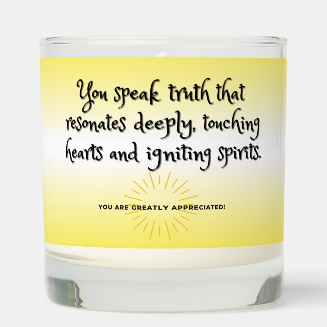 Divine Glow: Spiritual Leader Appreciation Gift Scented Candle (Front)