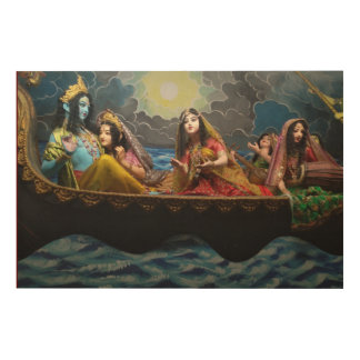 "Divine Grace: Lord Krishna Wall Art" Wood Wall Art