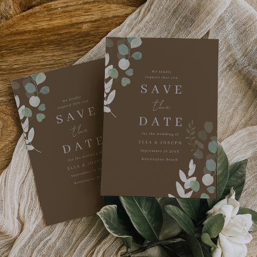 Divine Greenery Elegant Wedding Save The Date