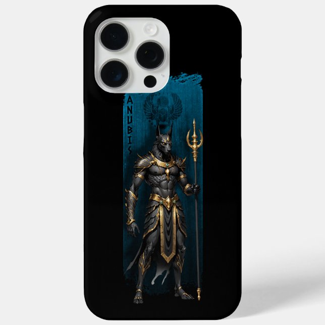 Divine Guardian: Anubis with Regal Staff Case-Mate iPhone Case (Back)
