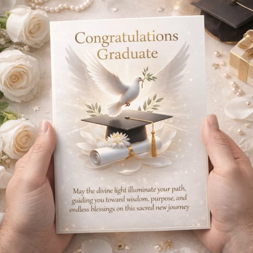 Divine Guidance Graduation Celebration Theme Holiday Card