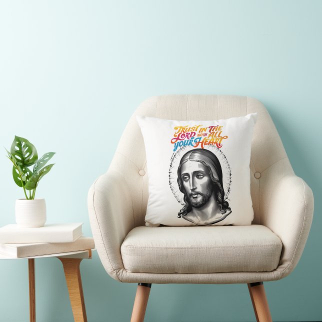 Divine Guidance: Trust in the Lord Throw Pillow (Chair)