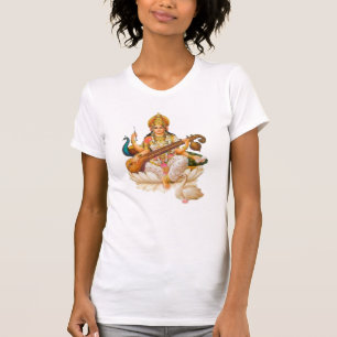 Divine Hindu Goddess Saraswati Creativity & Wisdom T-Shirt